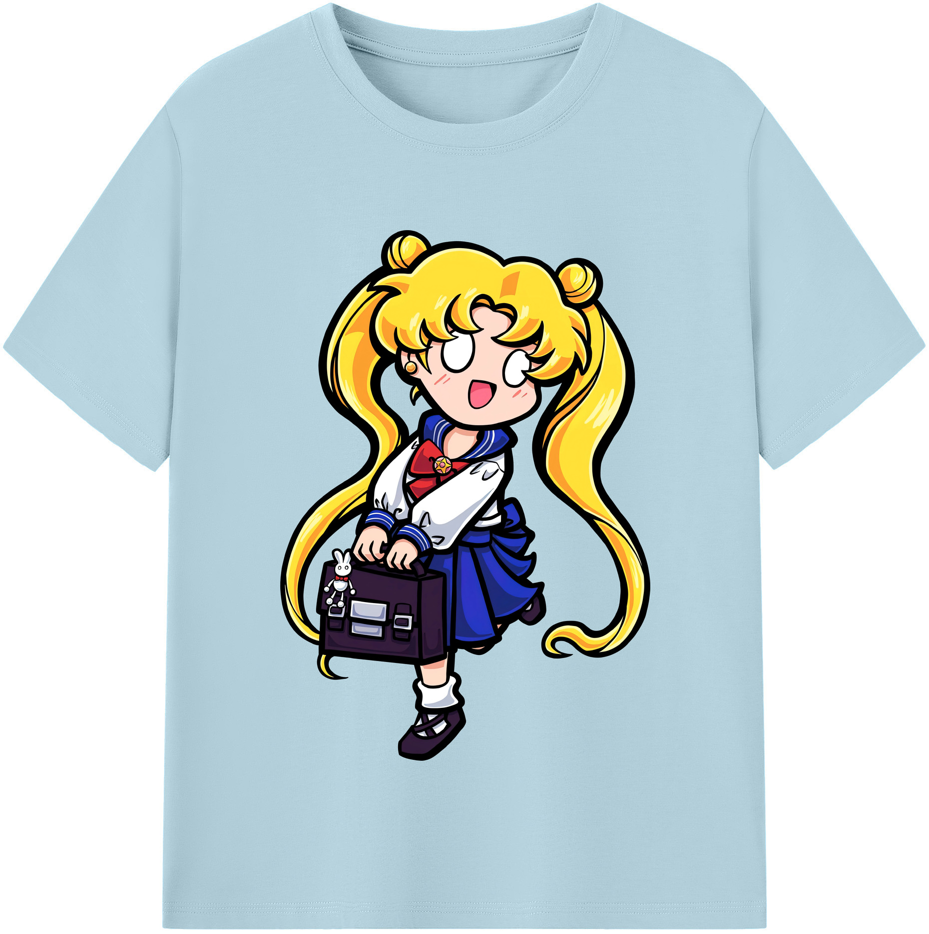 （画像用） 美少女戦士セーラームーン 愛野 美奈子 あいの みなこ Sailor Moon Aino Minako 綿100％半袖Tシャツ（フロントプリント）